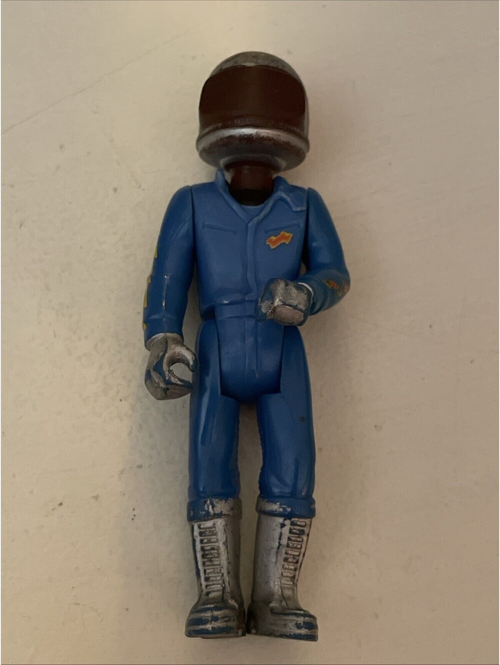 1974 Fisher Price Adventure People Wheelie Dragster Race Driver Blue Suit 333